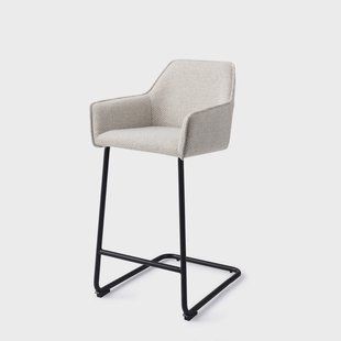 Jesper Home Barkruk 'Hofu' Arch Black, kleur Checkers Charm (zithoogte 66cm)