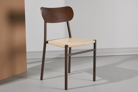 Nohr Eetkamerstoel 'Lakeithia' Rattan, kleur Beige/Mokka