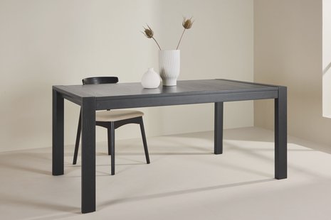 Nohr Uitschuifbare Eettafel 'Cederick' Eikenhout, 170/210/250 x 95cm, kleur Zwart
