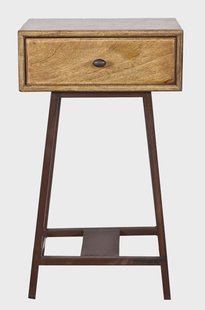 WOOOD Nachtkastje 'Skybox' Mangohout, kleur Naturel