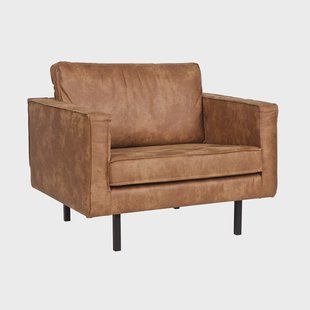 WOOOD Fauteuil 'Rodeo', kleur cognac