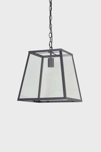 Light & Living Hanglamp 'Saunte', glas metaal zwart