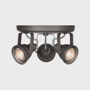 LABEL51 LED Spot 'Max' 3-lichts, kleur Burned Steel