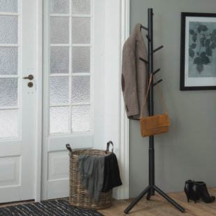 Kapstok 'Thor' 177cm, kleur zwart