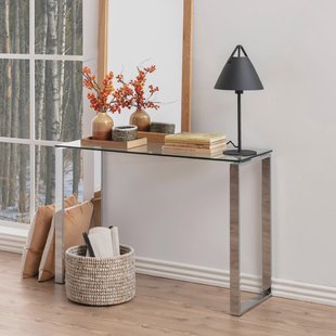 Bendt Glazen Sidetable 'Lone' Chroom, 110cm
