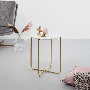 Sohome Bijzettafel 'Braxton' wit marmer