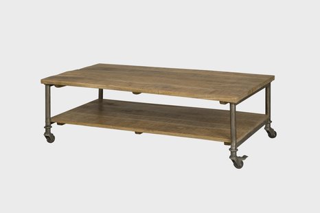 RENEW Salontafel 'Callum' met wielen 125 x 70cm
