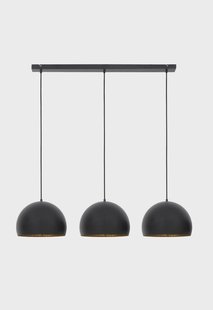 Light & Living Hanglamp 'Jaicey' 3-Lamps, mat zwart-goud