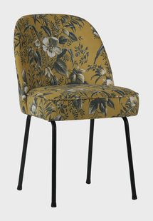 WOOOD Eetkamerstoel 'Vogue Poppy' Velvet, kleur Mosterd