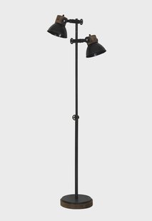 Light & Living Vloerlamp 'Jody', zwart-zink+weather barn