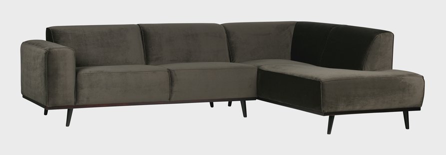 WOOOD Loungebank 'Statement' Velvet, Rechts, kleur Groen