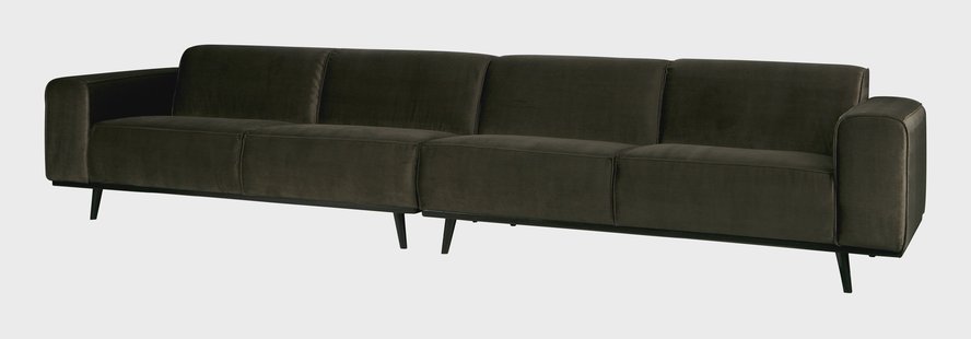 WOOOD Bank 'Statement' XXL 4-zits, Velvet kleur Groen