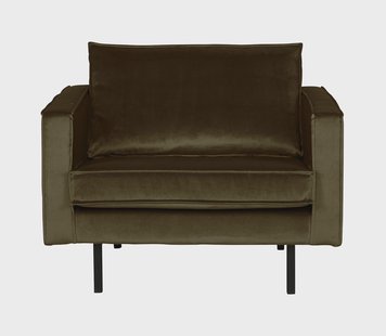 WOOOD Fauteuil 'Rodeo' Velvet, kleur Groen