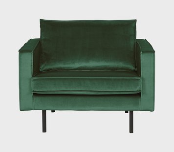 WOOOD Fauteuil 'Rodeo' Velvet, kleur Forest Green