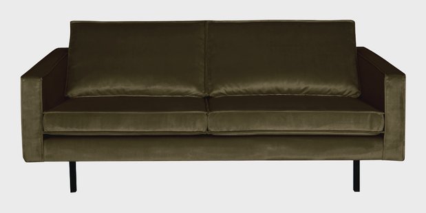WOOOD Bank 2,5-zits 'Rodeo' Velvet, kleur Groen