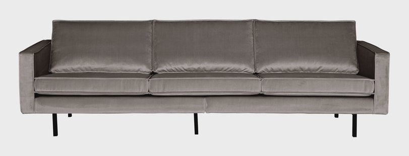 WOOOD Bank 3-zits 'Rodeo' Velvet, kleur Taupe