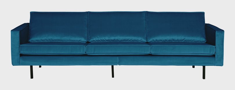 WOOOD Bank 3-zits 'Rodeo' Velvet, kleur Blauw