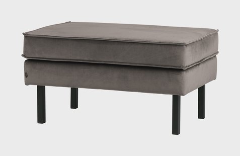 WOOOD Hocker 'Rodeo' Velvet, kleur Taupe