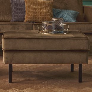 WOOOD Hocker 'Rodeo' Velvet, kleur Honey (geel)