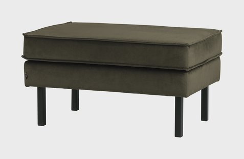 WOOOD Hocker 'Rodeo' Velvet, kleur Donkergroen