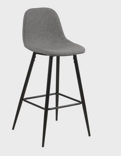 Barkruk 'Keld' (zithoogte 73cm), kleur Lichtgrijs