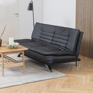 Bendt Slaapbank 'Oliver' PU-leder, kleur zwart