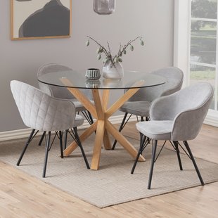 Bendt Ronde Eettafel 'Line' Glas, 119cm