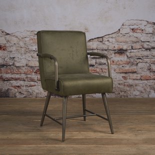 Tower Living Eetkamerstoel 'Belmonte' met armleuning, kleur groen