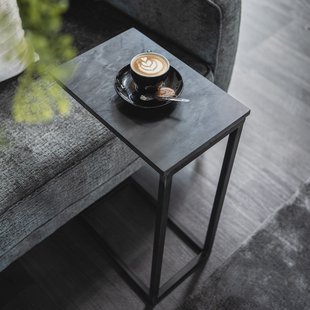 By-Boo Laptoptafel 'Edge' Marmer, kleur zwart