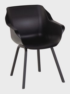 Hartman Tuinstoel 'Sophie' met armleuning, kleur Zwart