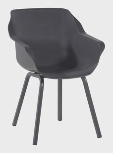 Hartman Tuinstoel 'Sophie' met armleuning, kleur Antraciet