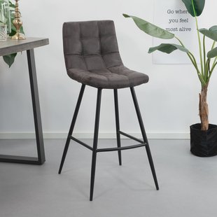 Sohome Barkruk 'Walton' (zithoogte 75cm), kleur antraciet