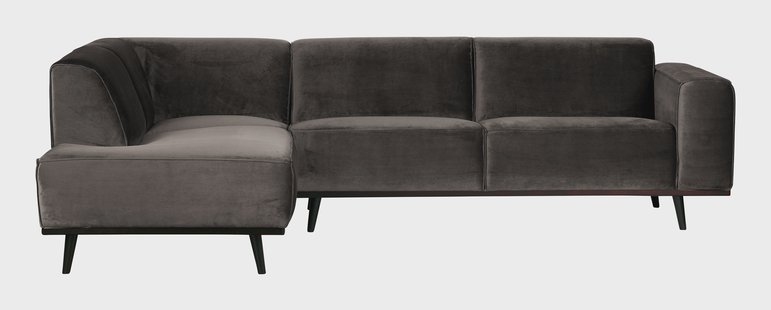 WOOOD Loungebank 'Statement' Links, kleur Taupe