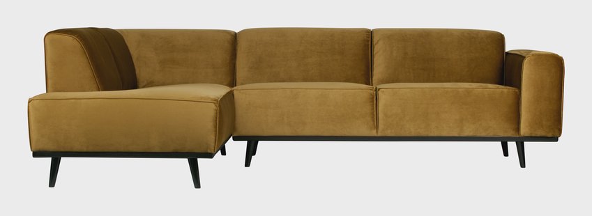 WOOOD Loungebank 'Statement' Links, kleur Honing Geel