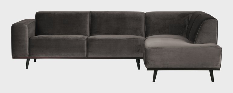 WOOOD Loungebank 'Statement' Rechts, kleur Taupe