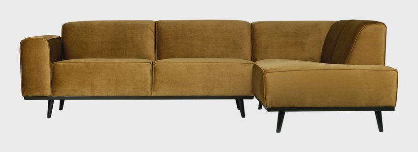 WOOOD Loungebank 'Statement' Rechts, kleur Honing Geel