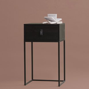 WOOOD Nachtkastje 'Zola' kleur Zwart