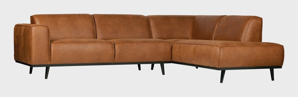 WOOOD Hoekbank 'Statement' Rechts, kleur Cognac