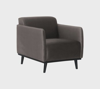 WOOOD Fauteuil 'Statement' Velvet, kleur Taupe