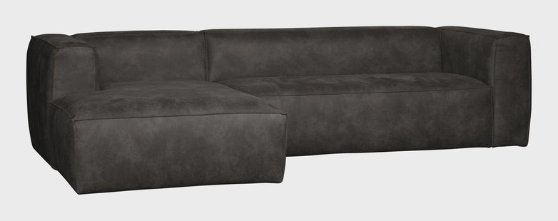 WOOOD Loungebank 'Bean' Links, kleur Zwart