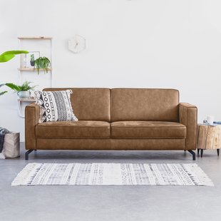 Sevn Bank 'Amber' 4-zits, kleur cognac