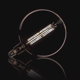 Kooldraadlamp 'Bol XXL' Ø20cm, LED E27 / 8W, Smoke grey, dimbaar