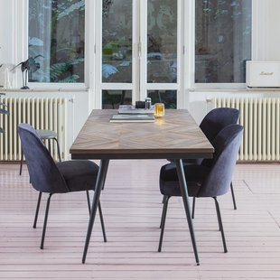 WOOOD Eettafel 'Rhombic' Teakhout, 220 x 90cm, kleur Naturel