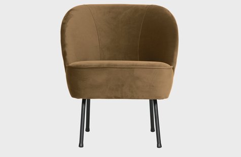 WOOOD Fauteuil 'Vogue' Velvet, kleur Honing Geel