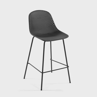 Kave Home Barkruk 'Quinby' (zithoogte 75cm), kleur Grijs