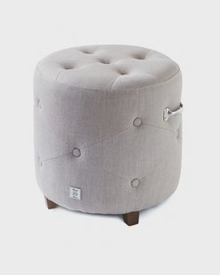 Rivièra Maison Poef 'Bowery' Linen, kleur Flax