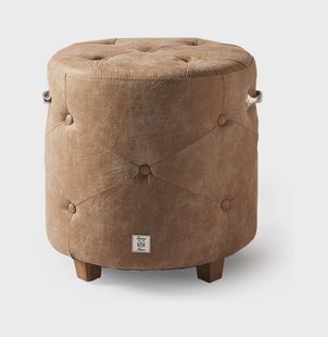 Rivièra Maison Poef 'Bowery' Pellini, kleur Camel