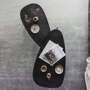 WOOOD Bijzettafel 'Triangle' Set van 2 stuks, kleur zwart