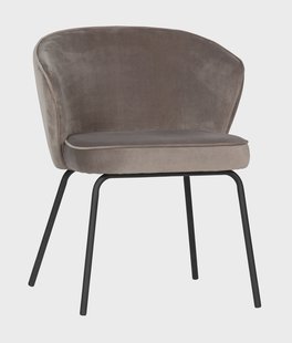 WOOOD Eetkamerstoel 'Admit' Velvet, kleur khaki