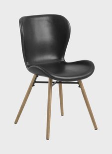 Bendt Eetkamerstoel 'Olle' PU, kleur Zwart